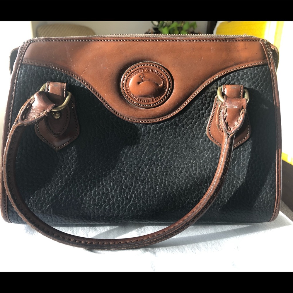 Dooney & Bourke Vintage Navy Leather Handbag Purse